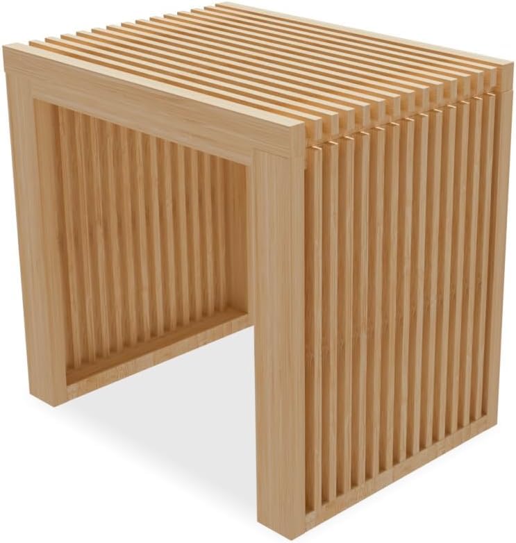 APRTAT Bamboo Dining Bench, 35 inch Farmhouse Decor Indoor Kitchen Table Bench, Entryway Shoe Rack Bench Solid Bamboo Benches for Living Room, Hallway, Bedroom, Bathroom