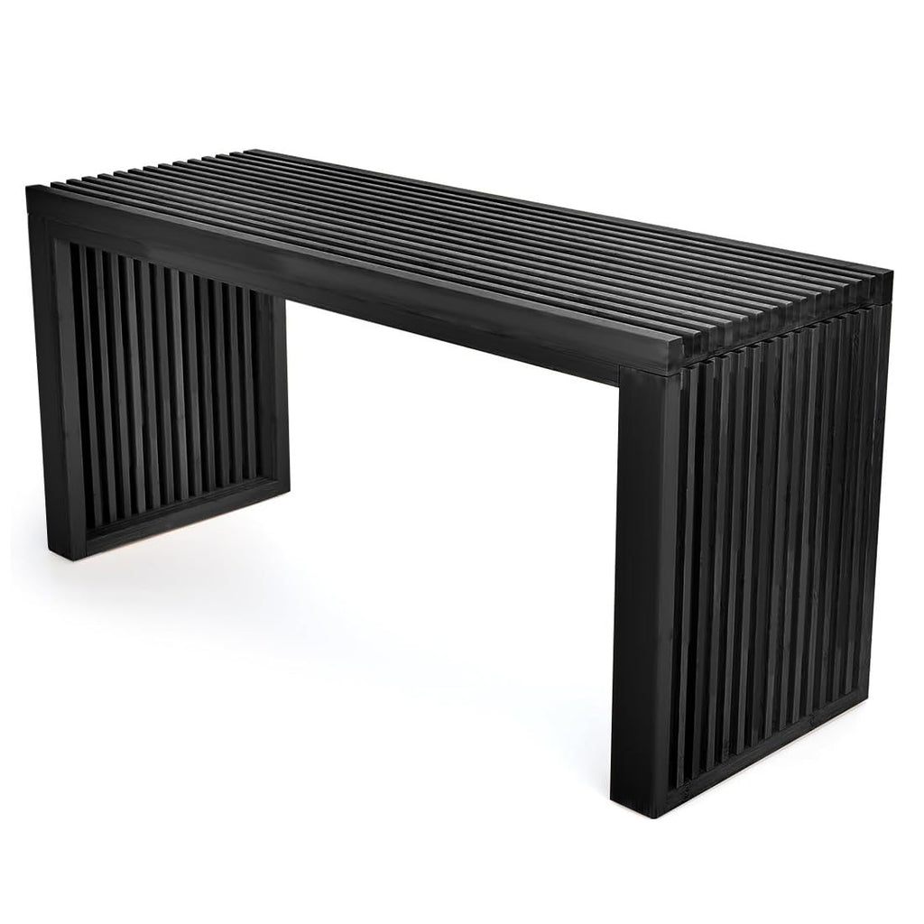 APRTAT Bamboo Dining Bench, 35 inch Farmhouse Decor Indoor Kitchen Table Bench, Entryway Shoe Rack Bench Solid Bamboo Benches for Living Room, Hallway, Bedroom, Bathroom