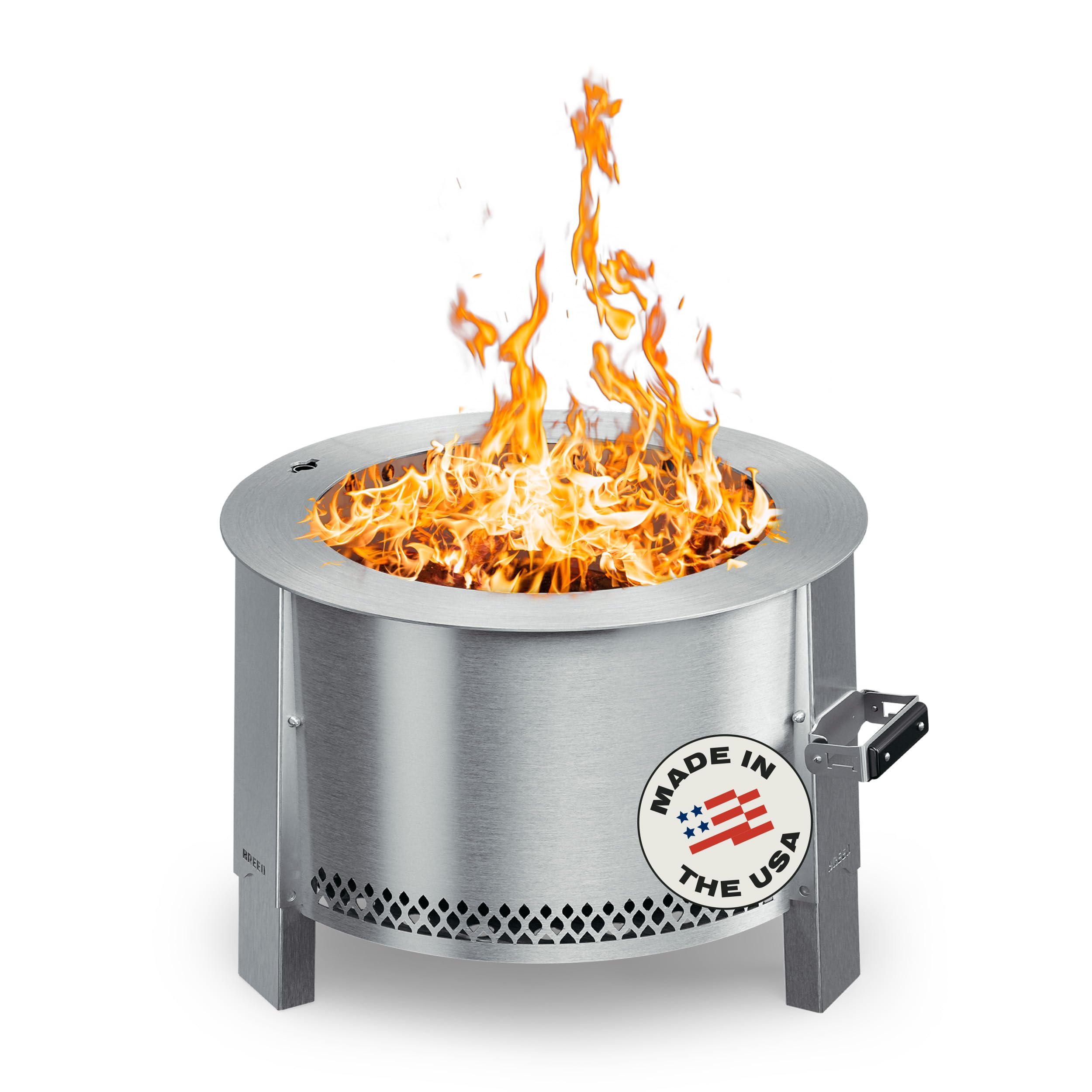 Breeo Smokeless Fire Pit (X Series 24, Corten Steel) | 27.5 inch Smokeless Firepit for Outside | 62 Pounds | Ideal for Families Compatible with Wide Range of Breeo Accessories