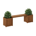 FURINNO FG19455 Tioman Hardwood Outdoor Lifestyle Flowerbox with Bench, Natural
