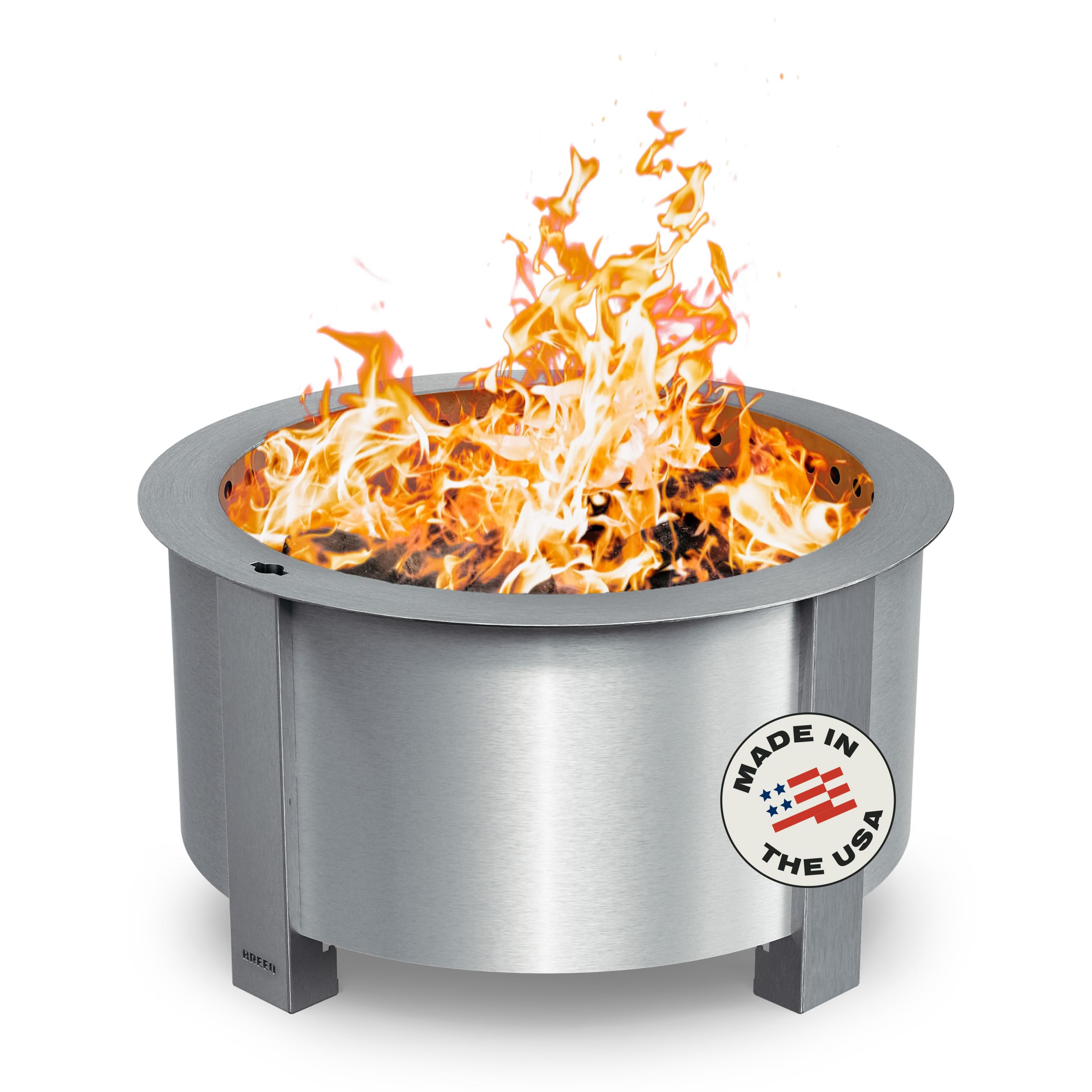 Breeo Smokeless Fire Pit (X Series 24, Corten Steel) | 27.5 inch Smokeless Firepit for Outside | 62 Pounds | Ideal for Families Compatible with Wide Range of Breeo Accessories