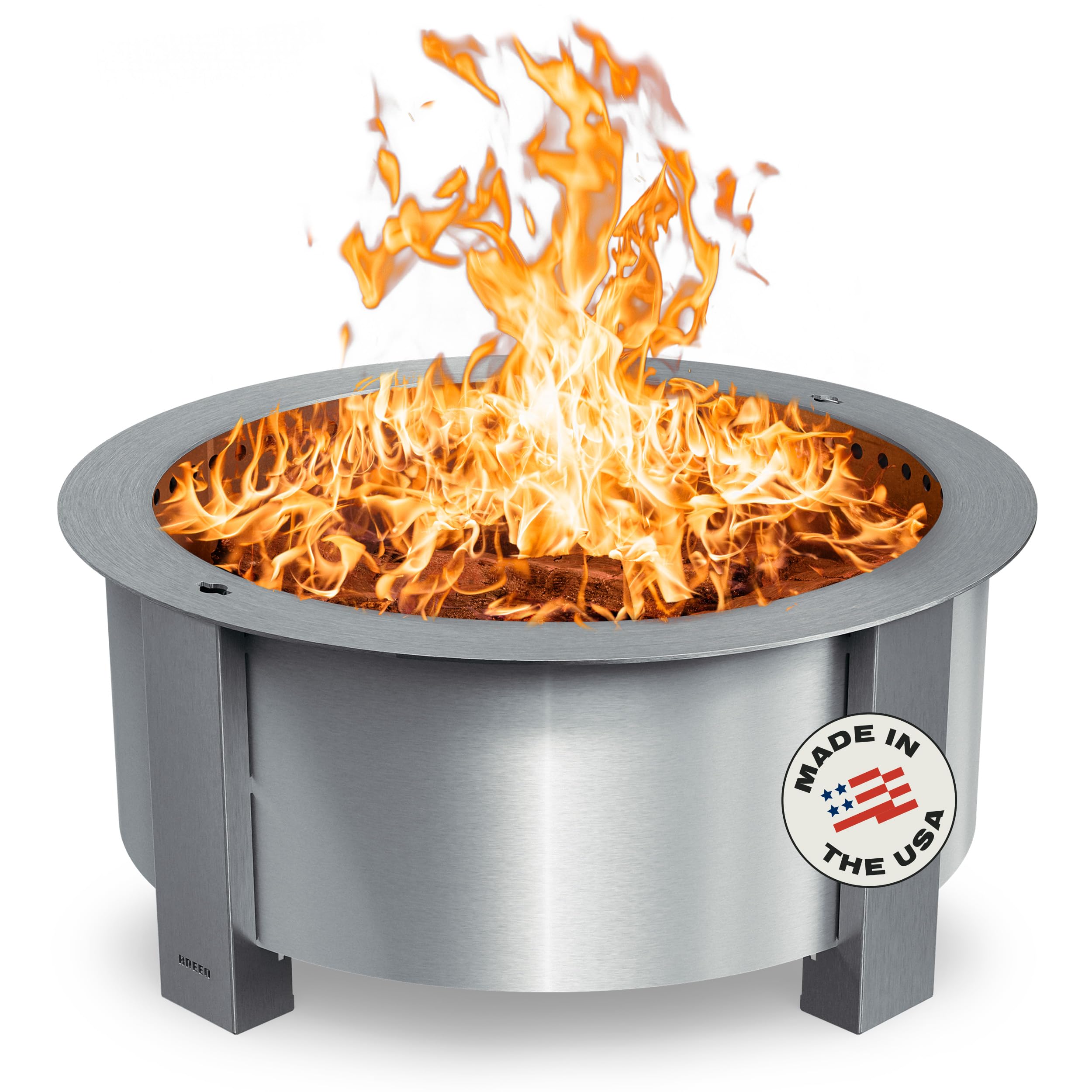 Breeo Smokeless Fire Pit (X Series 24, Corten Steel) | 27.5 inch Smokeless Firepit for Outside | 62 Pounds | Ideal for Families Compatible with Wide Range of Breeo Accessories