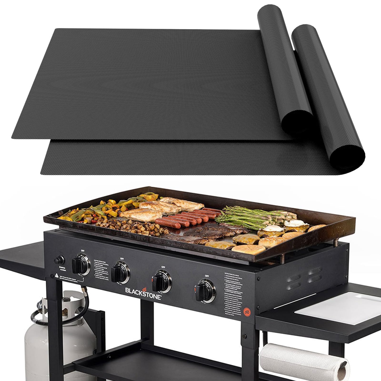 UBeesize Copper Grill Mats for Outdoor Grill – 6 Pack Heavy-Duty, Non-Stick BBQ Grilling Mat & Baking Mats, Reusable, Easy-Clean for Gas, Charcoal, Electric Grills (15.75 x 13 Inch)