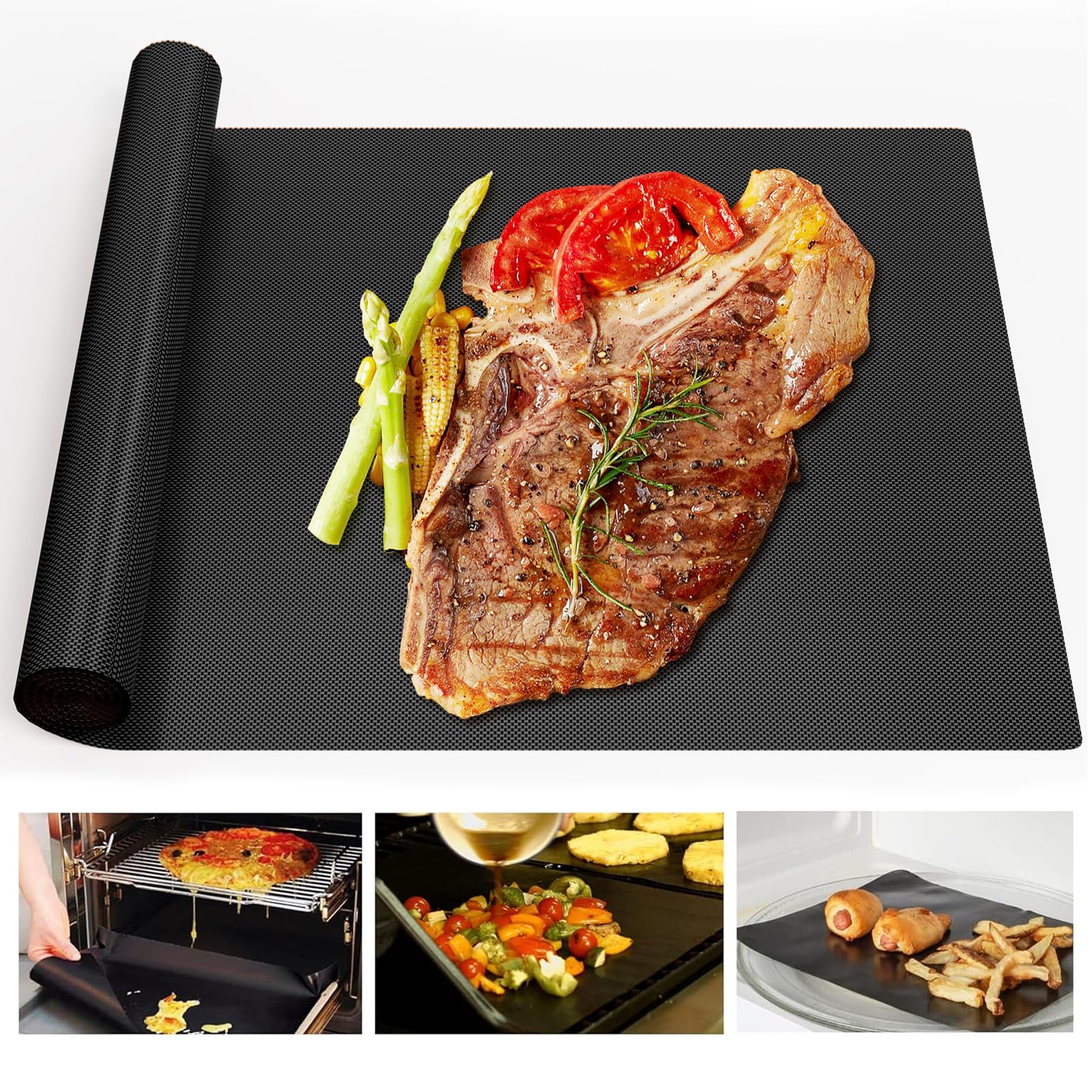 UBeesize Copper Grill Mats for Outdoor Grill – 6 Pack Heavy-Duty, Non-Stick BBQ Grilling Mat & Baking Mats, Reusable, Easy-Clean for Gas, Charcoal, Electric Grills (15.75 x 13 Inch)