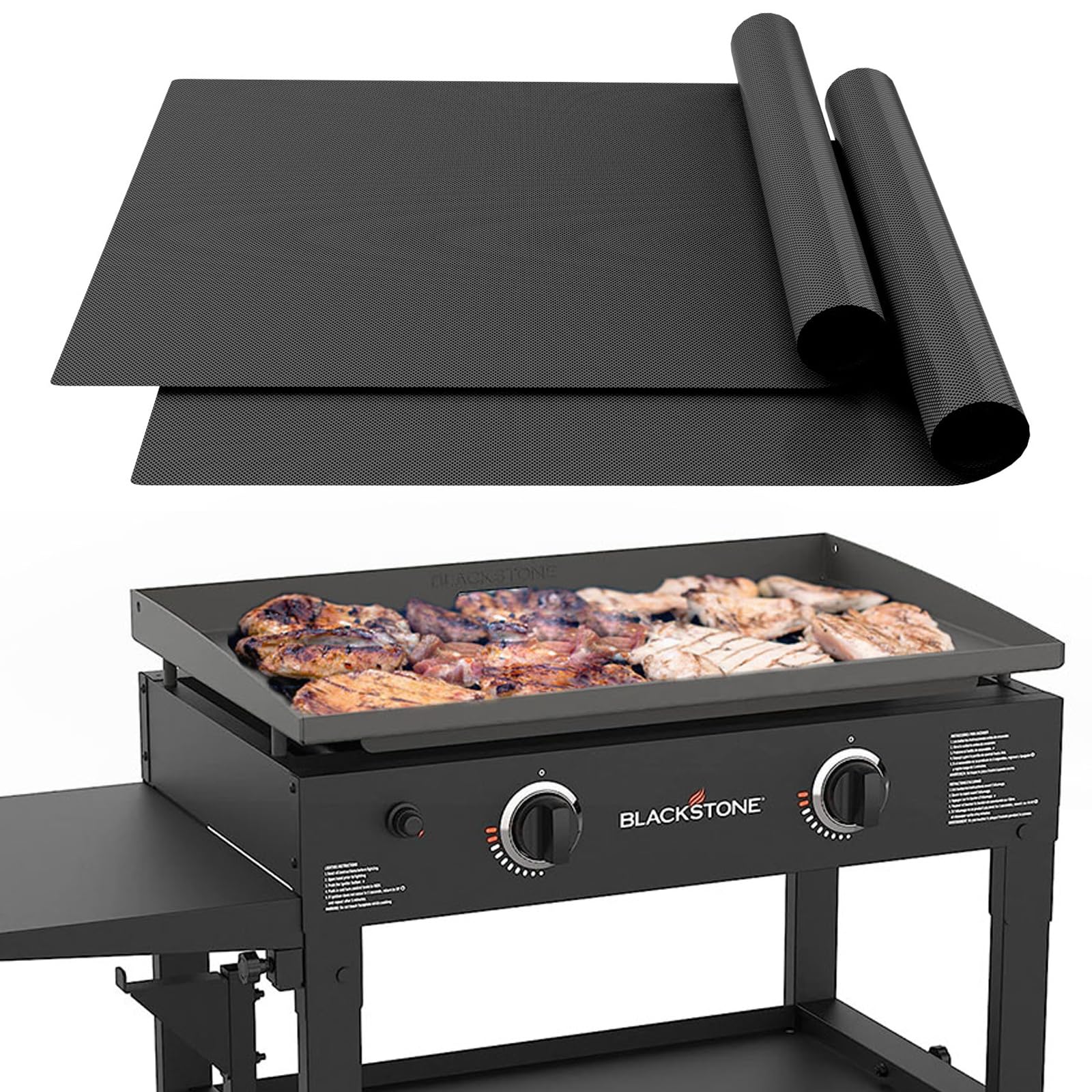 UBeesize Copper Grill Mats for Outdoor Grill – 6 Pack Heavy-Duty, Non-Stick BBQ Grilling Mat & Baking Mats, Reusable, Easy-Clean for Gas, Charcoal, Electric Grills (15.75 x 13 Inch)
