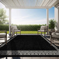 Washable Outdoor Rug 5x7 Modern Area Rugs Outdoor Carpets Striped Pattern Non Shedding Waterproof Easy Clean Patio Deck Porch Living Room Bedroom Garden RV (5 X 7 Olive)