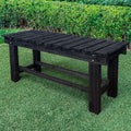 Outdoor Garden Wood Bench, 2-Person Weatherproof Wooden Bench Park Narrow Bench, Never Rot or Fade Waterproof Backless Bench for Entryway, Outdoor, Patio, Porch, Backyard and Park (Blue, 35.5''/90cm)