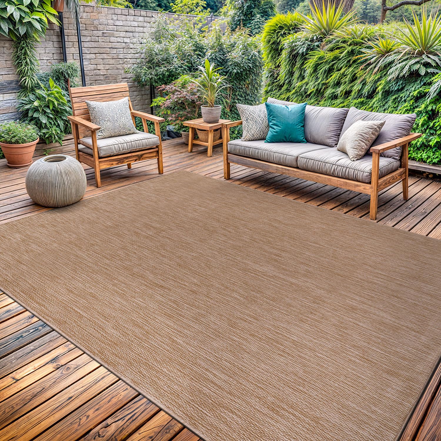 Washable Indoor Outdoor Rug 6x9 Modern Area Rugs Branch Pattern Non Shedding Waterproof Easy Clean Patio Deck Porch Living Room Bedroom Garden RV (6 X 9 Blue)