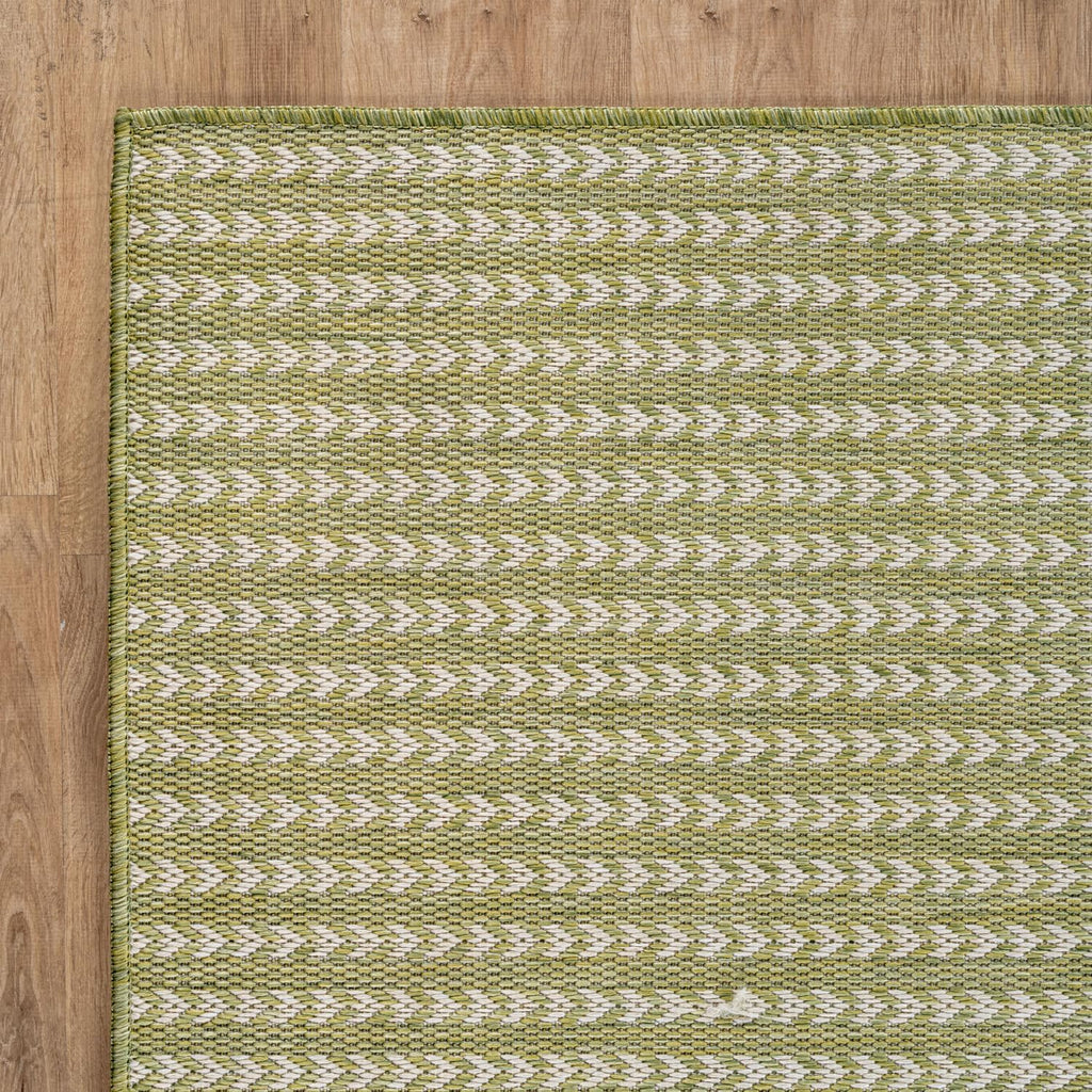 Washable Outdoor Rug 5x7 Modern Area Rugs Outdoor Carpets Striped Pattern Non Shedding Waterproof Easy Clean Patio Deck Porch Living Room Bedroom Garden RV (5 X 7 Olive)