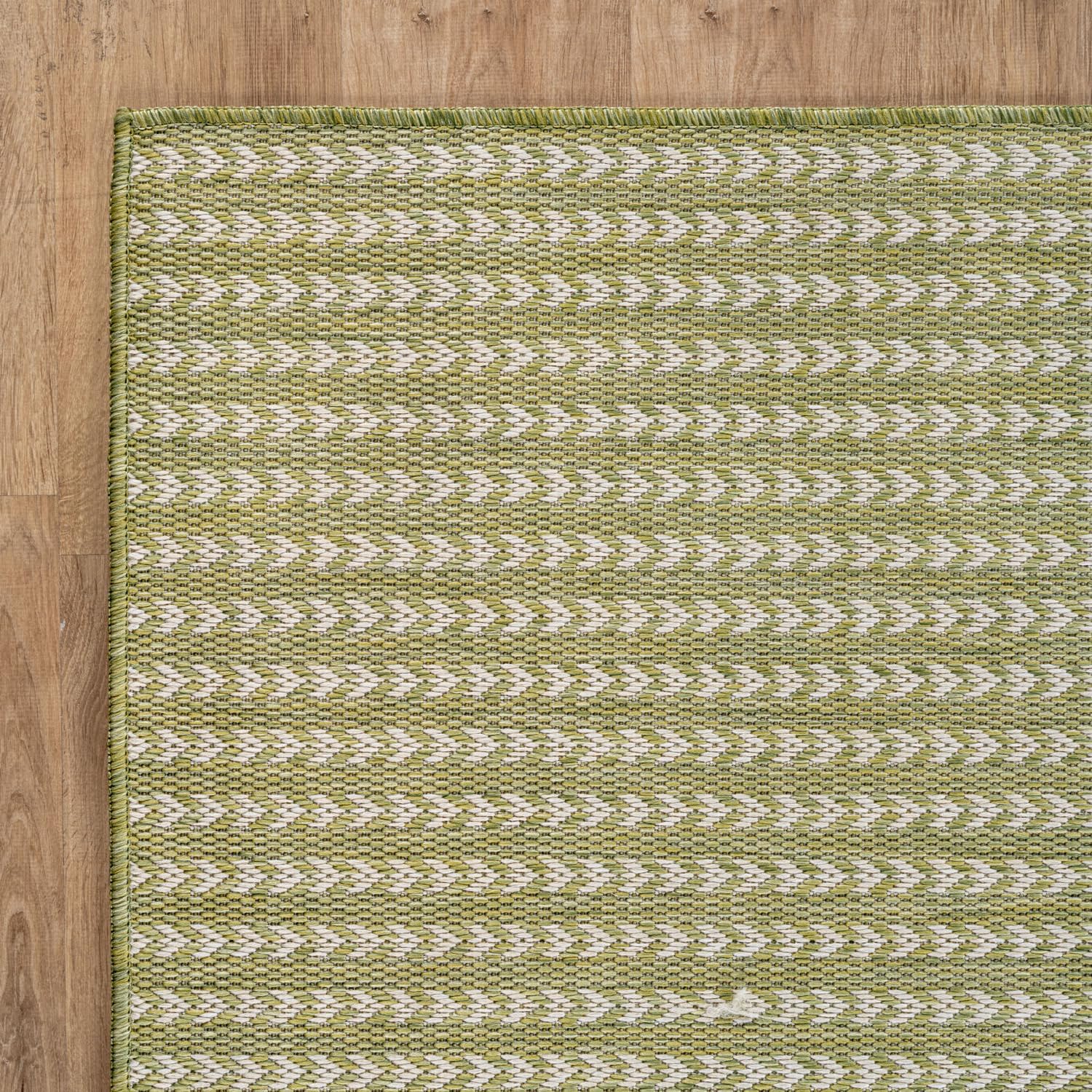 Washable Outdoor Rug 5x7 Modern Area Rugs Outdoor Carpets Striped Pattern Non Shedding Waterproof Easy Clean Patio Deck Porch Living Room Bedroom Garden RV (5 X 7 Olive)