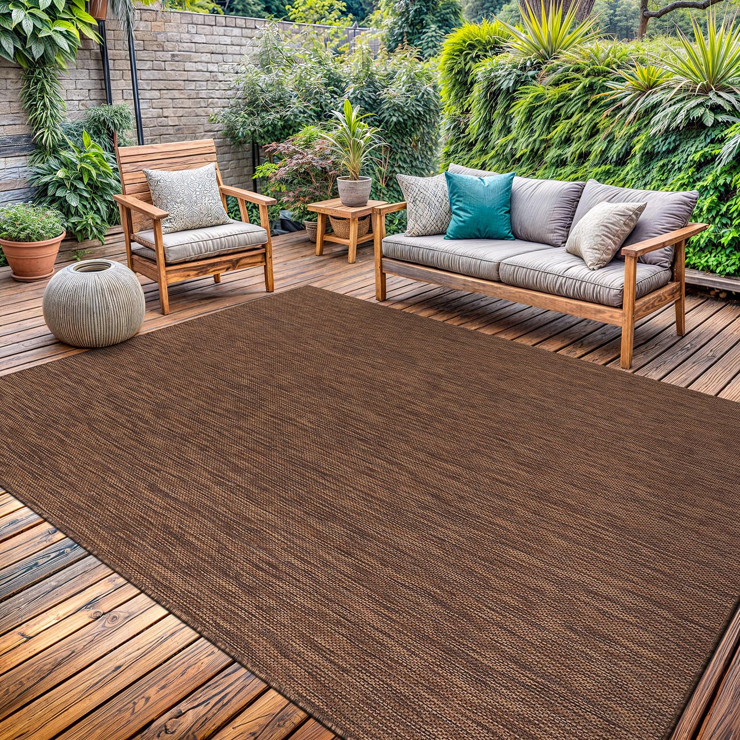 Washable Indoor Outdoor Rug 6x9 Modern Area Rugs Branch Pattern Non Shedding Waterproof Easy Clean Patio Deck Porch Living Room Bedroom Garden RV (6 X 9 Blue)