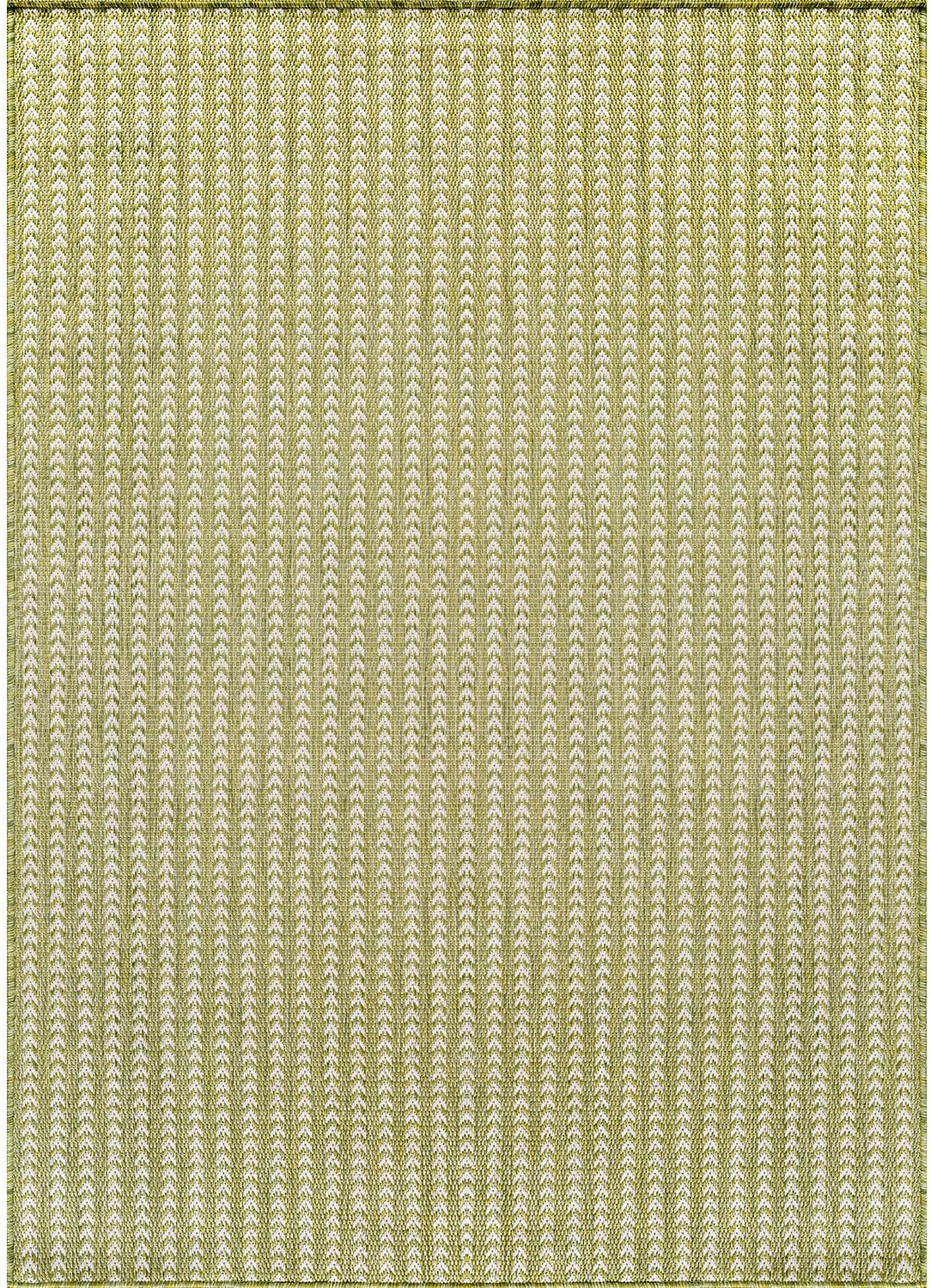 Washable Outdoor Rug 5x7 Modern Area Rugs Outdoor Carpets Striped Pattern Non Shedding Waterproof Easy Clean Patio Deck Porch Living Room Bedroom Garden RV (5 X 7 Olive)